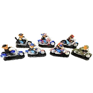 Faithful Fuzzies “Born To Ride” Collection All 7 Limited-Edition Biker Bears SET - Picture 1 of 43