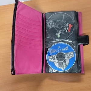 CD/DVD Pink CASE LOGIC Portable Storage Organizer Carry Case 56 Cd w/ 28 cds - Picture 1 of 12