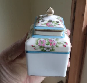 EARLY 1900 MORIMURA BROS COVERED POTPOURRI JAR PRETTY HAND PAINTED FLOWERS - Picture 1 of 7