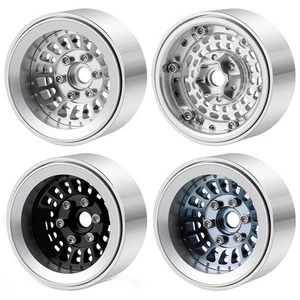 Llantas sobre orugas Beadlock de aluminio RC 1,9" - plata/gris titanio 4 piezas/juego - Imagen 1 de 19