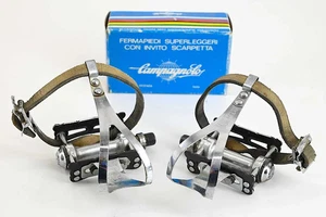 Campagnolo Super Record Pista Track Pedals Christophe Toe Clips - Picture 1 of 1