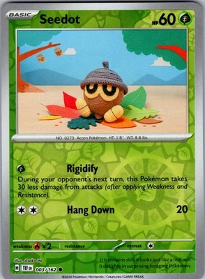 Seedot 003/162 Common Reverse Holo SV05: Temporal Forces NM - Image 1 of 2