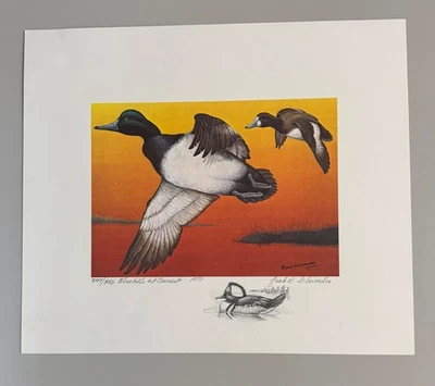 1977 Maryland State Duck Stamp and Print by Jack R. Schroeder - Image 1 of 4