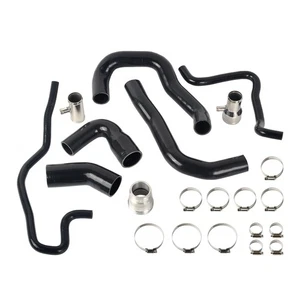 Black Silicone Upper & Lower Coolant Hose Kit For 2011-2016 GM 6.6L Duramax - Picture 1 of 10