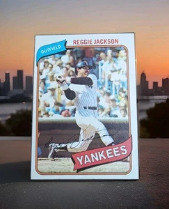 1980 Topps Baseball Card New York Yankees Reggie Jackson HOF #600 Vtg Ex-NrMt - Picture 1 of 2