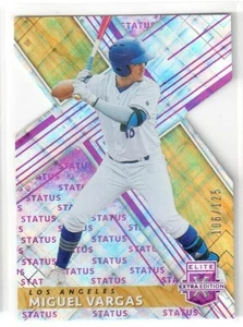 2019 Elite Extra Edition Miguel Vargas Die-Cut Purple Status Rookie #93! #/125 - Bild 1 von 1