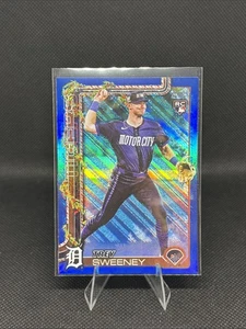 2025 Topps Holiday Trey Sweeney Blue Metallic Glitter RC - H172 - Tigers - Bild 1 von 2