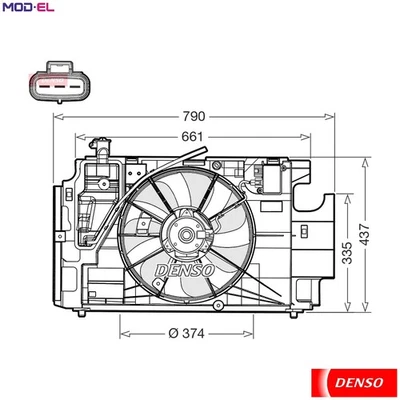 FAN ENGINE COOLING DER50004 FORFAN ENGINE COOLING DER50004 FOR TOYOTA  163612112 - Image 1 of 4