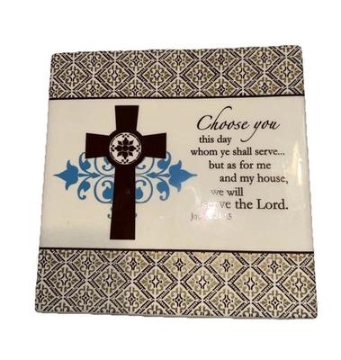 Placa de letrero de gres cerámico I CAN DO ALL THINGS, 7 x 7, usada en excelente estado Foto 1 de 4