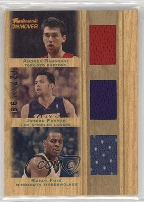 2007 Trademark Moves Triple Relics /199 Andrea Bargnani Jordan Farmar Randy Foye - Image 1 of 2