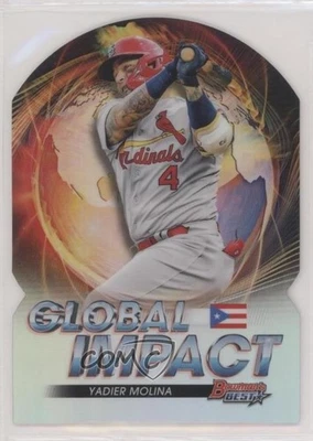 2022 Bowman's Best Global Impact Die-Cuts Yadier Molina #GI-24 - Image 1 of 2