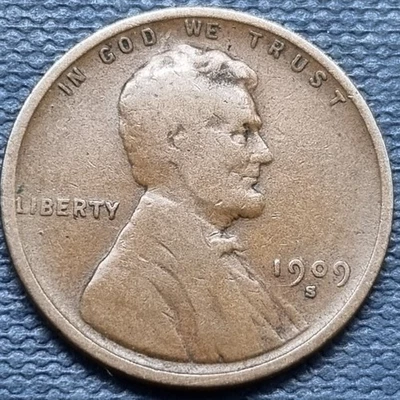 1909 S Lincoln Wheat Cent 1c San Francisco Key Date Circulated #95935 - Image 1 of 2