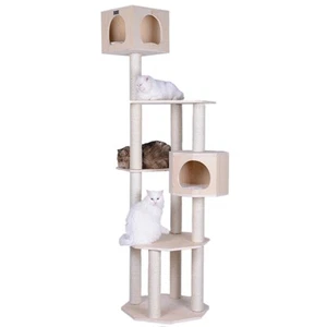 Armarkat Premium Pinus Sylvestris Wood Cat Tree Condo Scratching - Picture 1 of 2