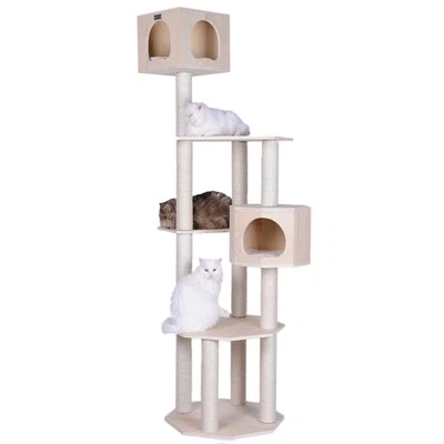 Armarkat Premium Pinus Sylvestris Wood Cat Tree Condo Scratching - Image 1 of 2