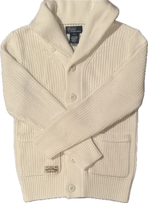 Chicos/Unisex - 8 - Polo Ralph Lauren - Cárdigan Cuello Chal Tejido Blanco - Vacaciones Foto 1 de 4