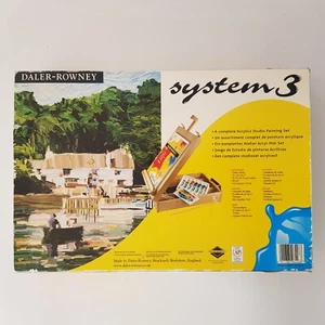 Daler Rowney Artists Painting System #3 paints wooden easel stand English NOS - Picture 1 of 24
