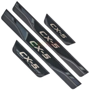For Mazda CX-5 KF Accessory 2025 Carbon Car Door Sill Kick Plate Protector Cover - Picture 1 of 6