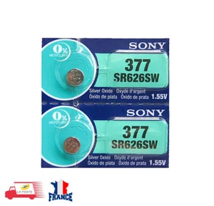 2 BATTERIEN SR626SW / SR626 377 SONY / 1,55V 0% Quecksilber Akku 2 Stück pro Packung - Bild 1 von 1