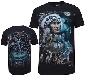 Nueva Camiseta de Motociclista Indio Rojo Wolf, Estampado Frontal y Trasero M - 3XL - Imagen 1 de 2