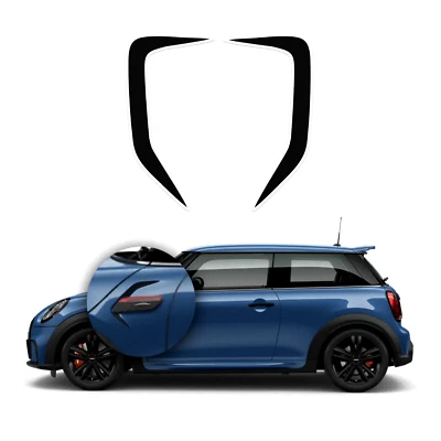 Coppia decalcomanie indicatori parafango laterale MINI F55 F56 F57 Concept - nero lucido - Immagine 1 di 3