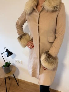 BLUMARINE WOMAN WOOL ( 100%) COAT ,BEIGE COLOUR, SIZE 42, MADE IN ITALY - Picture 1 of 12