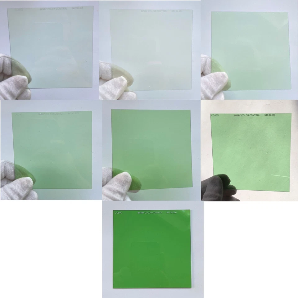 Sinar Filters 4x4" 100mm CC Green CC025G,CC05G,CC10G,CC20G,CC30G,CC40G,CC50G - Image 1 of 4