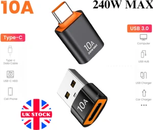 Convertidor USB 3.1 a Tipo-C Adaptador OTG CARGA RÁPIDA Velocidad de transferencia de datos 10A 240W - Imagen 1 de 15
