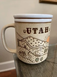Vintage Otagiri UTAH Mug Speckled Coffee Mug Japan Country Side Souvenir Mug - Picture 1 of 16