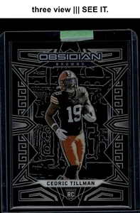 RC CEDRIC TILLMAN 2023 PANINI OBSIDIANA PLATA Grabado Eléctrico Base Novato #120 - Imagen 1 de 6