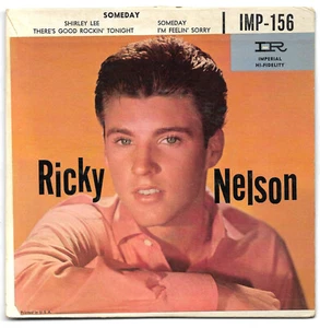 RICKY NELSON-IMPERIAL 156 ROCKABILLY 45 RPM EP SOMEDAY IN HARD COVER SLEEVE VG++ - Picture 1 of 3