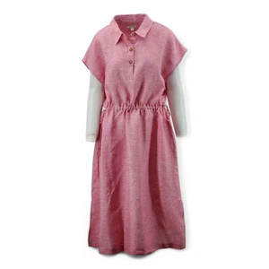 M&S JAEGER Pure Linen Tie Waist Midi Shirt Dress RRP £160.00 - Picture 1 of 6