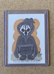 Topps Star Wars Galactic Files Sketch Card Darth Nihilus 1/1 Beck Seashols KOTOR - Picture 1 of 2