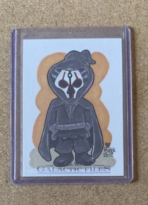 Topps Star Wars Galactic Files Sketch Card Darth Nihilus 1/1 Beck Seashols KOTOR - Image 1 of 2