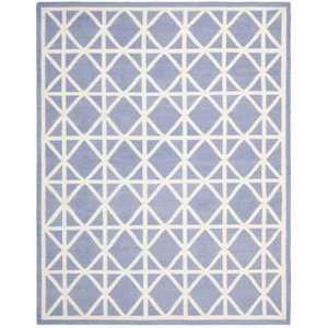 SAFAVIEH Dhurries DHU558B Handwoven Purple / Ivory Rug - Picture 1 of 18