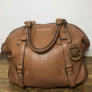 Michael Kors Bedford Legacy Brown Pebble Leather Satchel - Picture 1 of 15