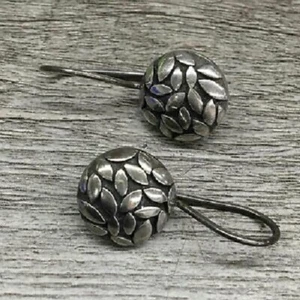 Pendientes de plata esterlina 925 hoja de pétalo Silpada W1339 bola redonda gota - Imagen 1 de 12