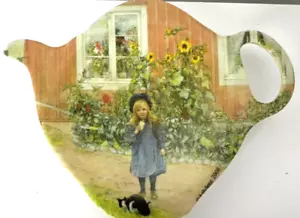 SVEDESE CARL LARSSON "LA CUCINA" VASSOIO MEDIO E BUSTINA DA TÈ "BRITA'S GARDEN" - Foto 1 di 11