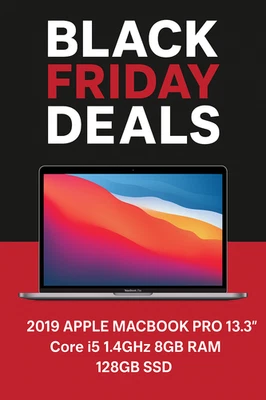 Mac OSX 2023 Apple MacBook Pro 13». Твердотельный накопитель i5 1,4 ГГц 8 ГБ 128 ГБ SSD очень хорошее состояние/гарантия - Изображение 1 из 4