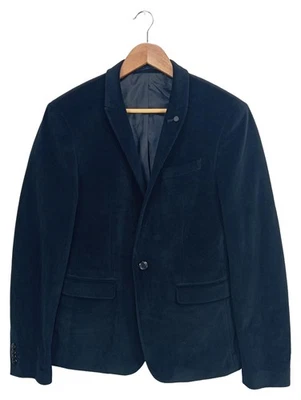 CELIO* Veste Homme Bleu Côtelé Business Casual Élégant (INT S) - Photo 1/3