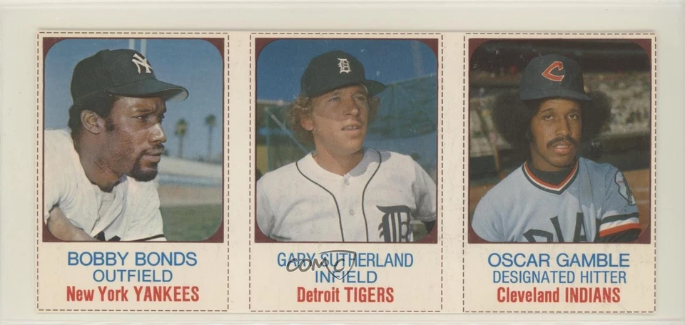 1975 All-Star Team Triple Panels Bobby Bonds Gary Sutherland Oscar Gamble - Image 1 of 2