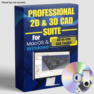 3D 2D CAD Computer Aided Design Software App Najnowsza pełna aplikacja Windows / Mac - Zdjęcie 1 z 11
