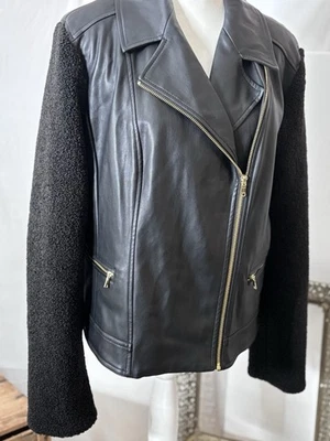 ¡Chaqueta de cuero sintético Cole Haan Signature XL para mujer! ¡Sin usar! Impresionante y con clase! Foto 1 de 4