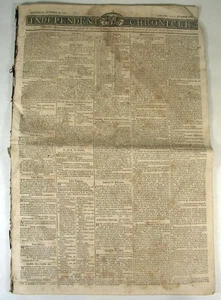 15 antike gebundene 1807 Independent Chronicle Boston Massachusetts Zeitungen - Bild 1 von 12