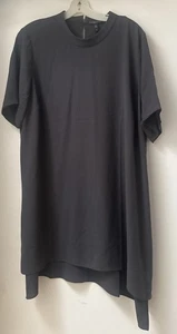 Eileen Fisher Graphite/Gray Silk Georgette Crepe Hi Neck Tunic 1X - Picture 1 of 18