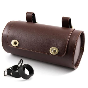 Motorcycle Handlebar Bag Mini Motorbike Fork Tool Bag, Universal Small Leathe... - Picture 1 of 7