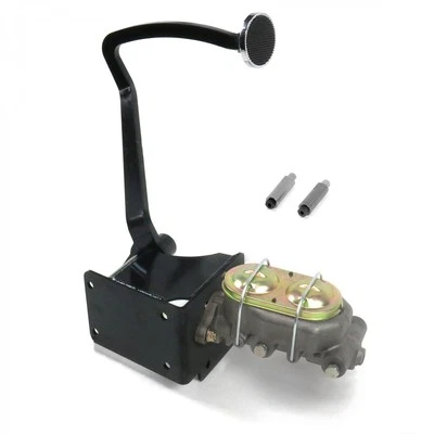 1940-1948 Chevy Manual Brake Pedal Kit RT Frame Mount Disc/Disc 3" Chrome Pad - Image 1 of 4