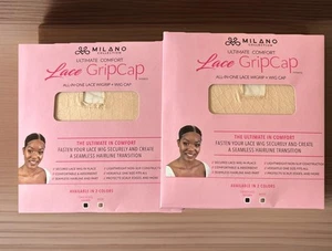 Milano Collection Lace GripCap All-in-One Lace Wig Grip + Wig Cap Nude Lot 2 New - Picture 1 of 4
