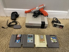 Nintendo Bundle NES System Cords + Controllers +  Zelda Game Lot - Tested!