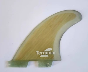 TERRAMAR SURFCO M5 BAMBOO INLAY FCSII BASE SURFBOARD FINS ...FACTORY DIRECT - Picture 1 of 3