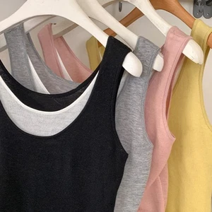 Comfortable and Fashion Forward Womens Faux Two Piece Vest for Any Look - Picture 1 of 20